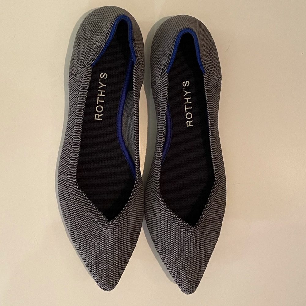 Rothy’s Point Flat Grey Women’s Size 9